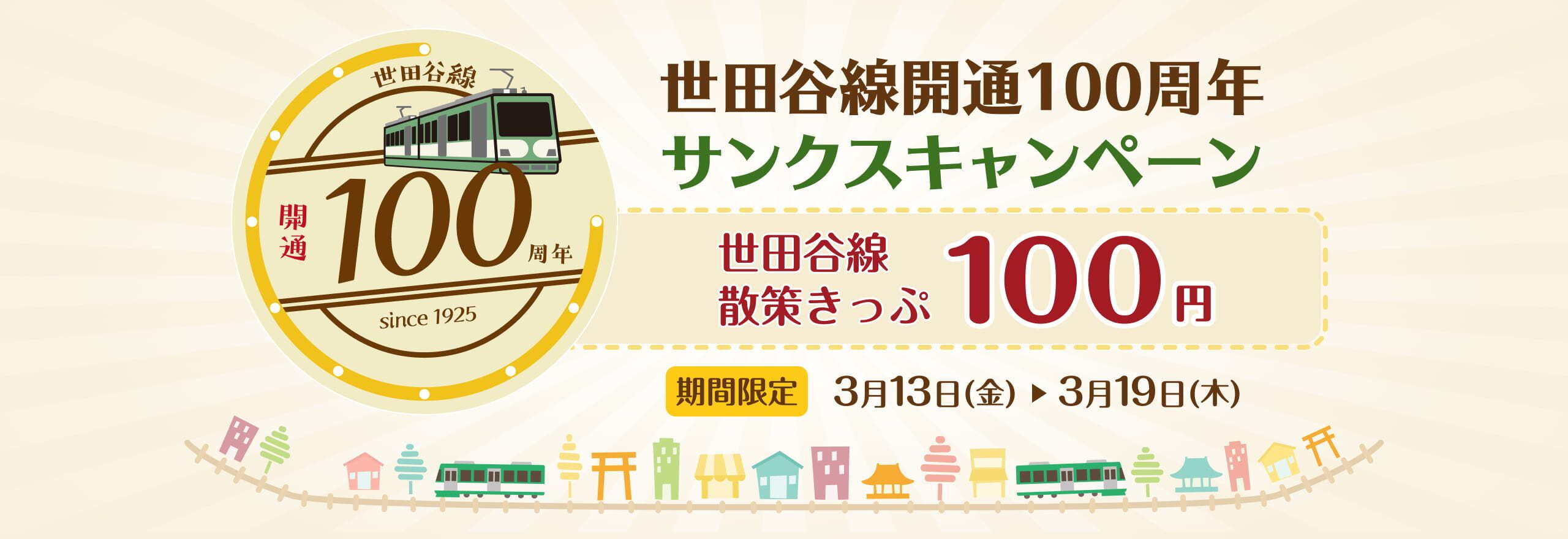 世田谷開通100周年サンクスキャンペーン